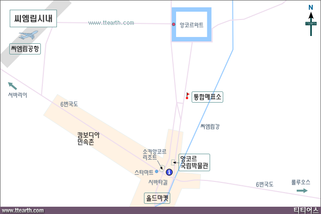 씨엠립시내 지도