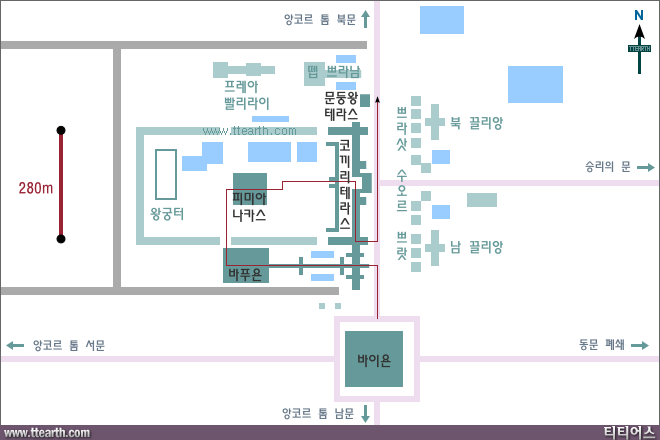 문둥이왕 테라스 지도