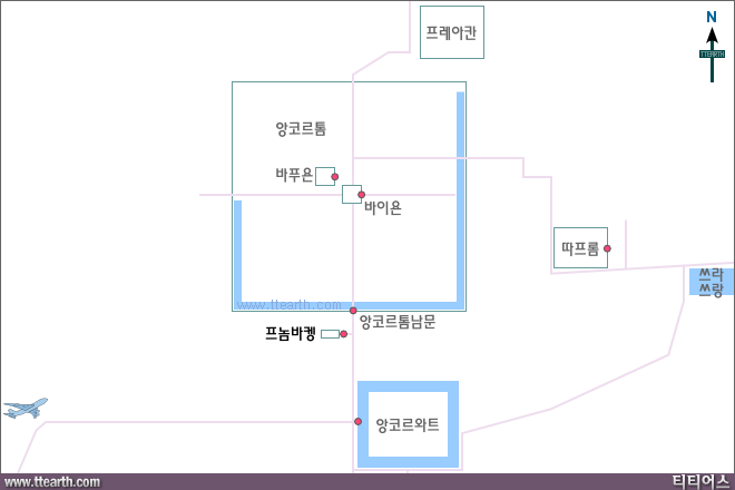 프놈 바켕 지도