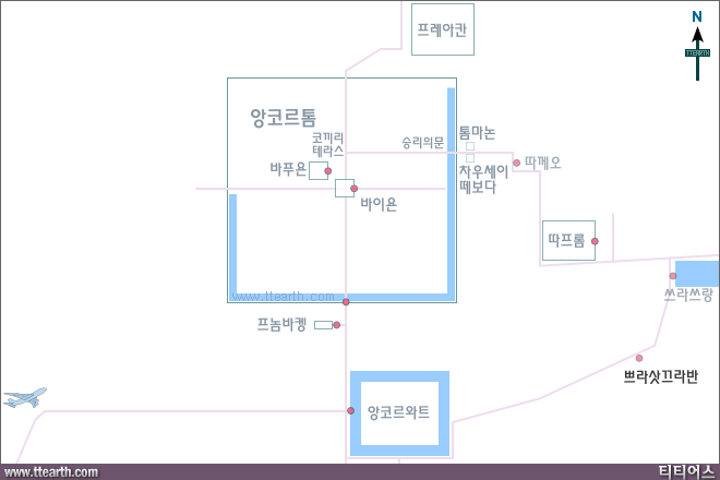 쁘라삿 끄라반 근처 지도