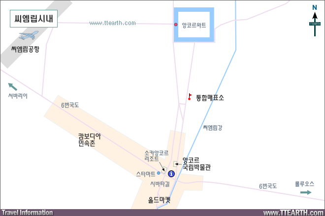 씨엠립 공항 지도