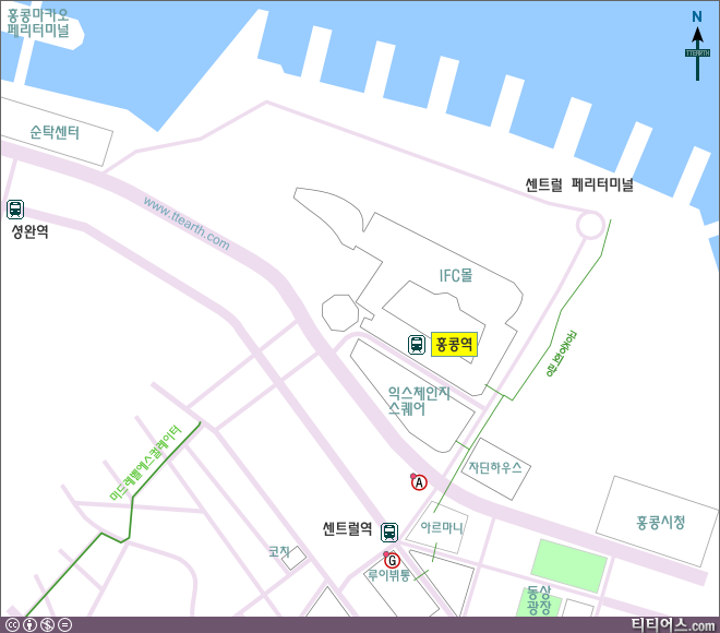 센트럴역 주변 지도