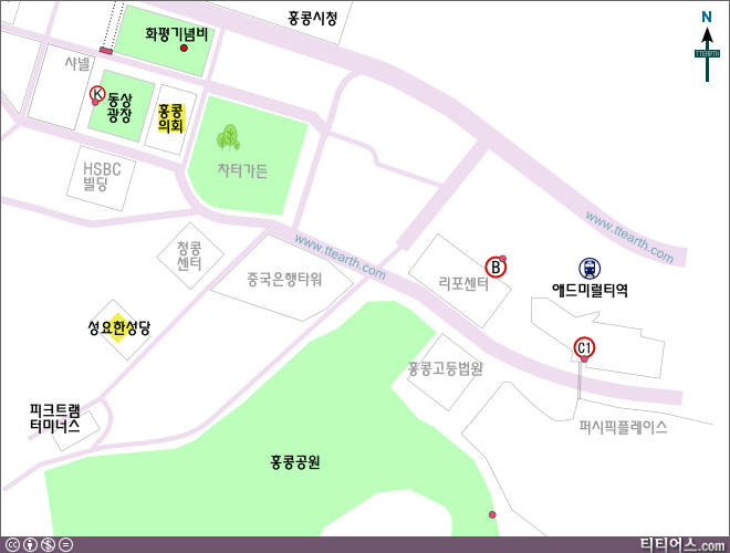 홍콩공원 주변 지도