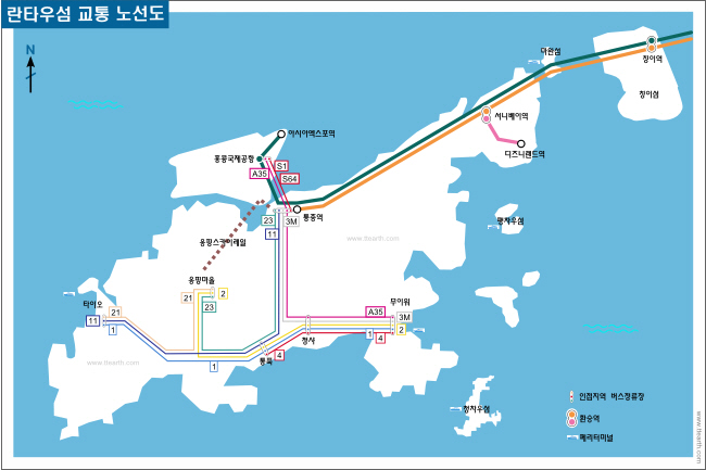 란타우 지도, lantau map