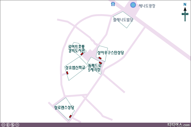 성 아우구스틴 광장 지도