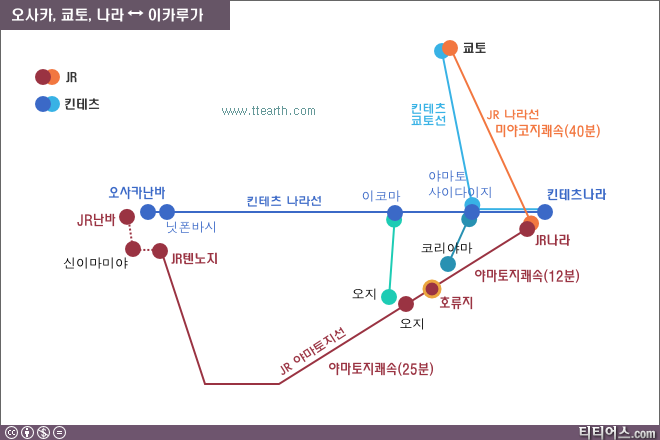 호류지(이카루가)로 가는 방법