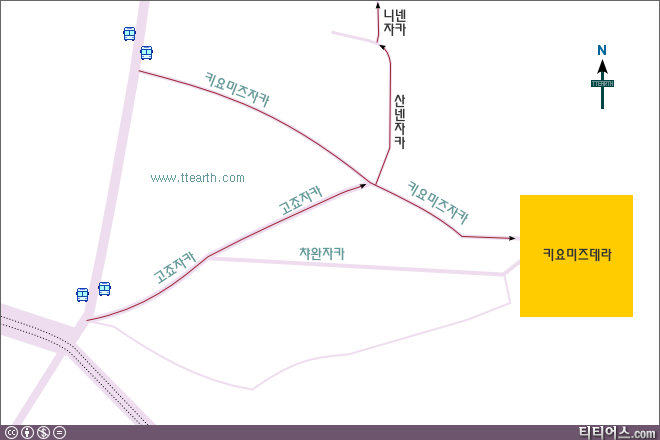쿄토 키요미즈데라 지도