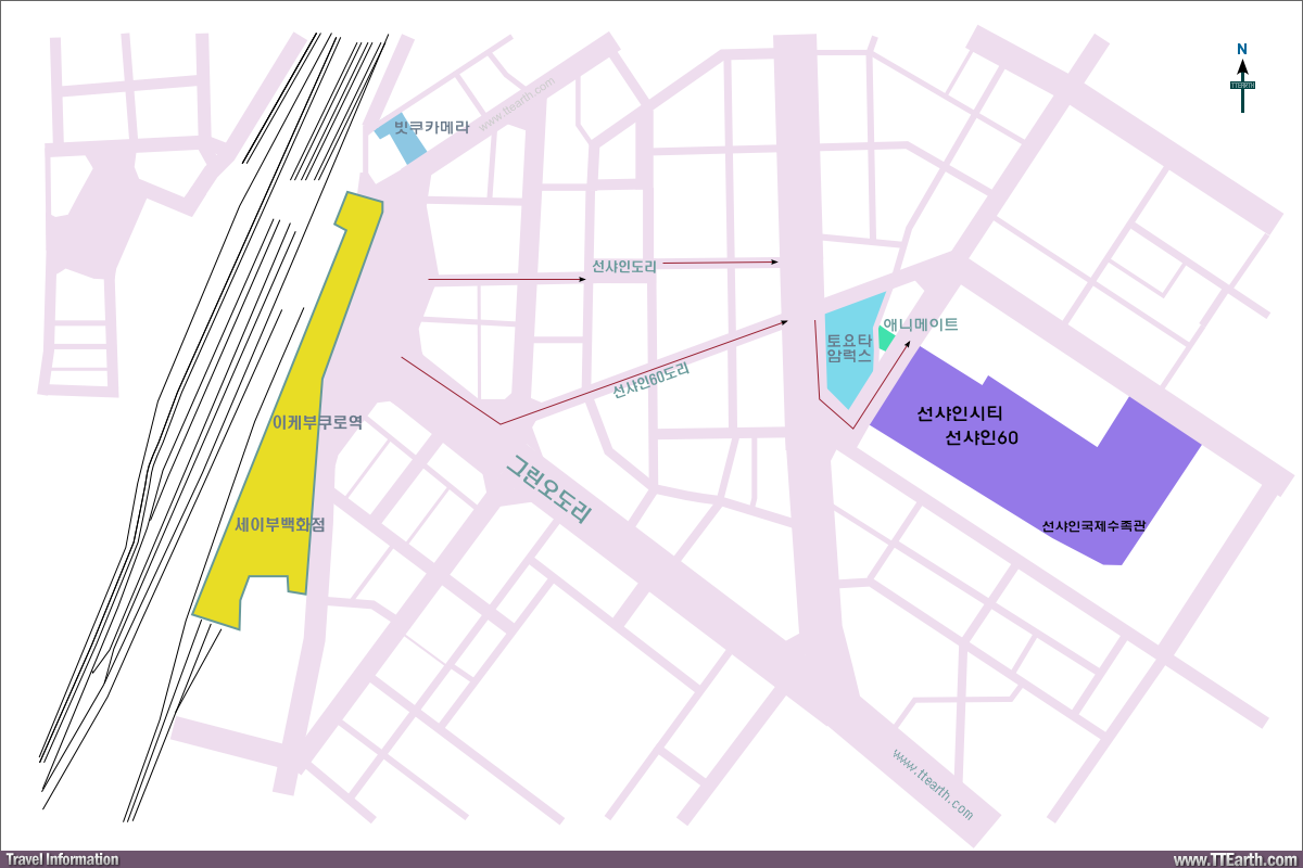이케부쿠로 지도, Ikebukuro Map