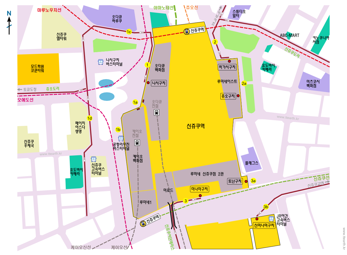 신쥬쿠 지도, Shinjuku Map