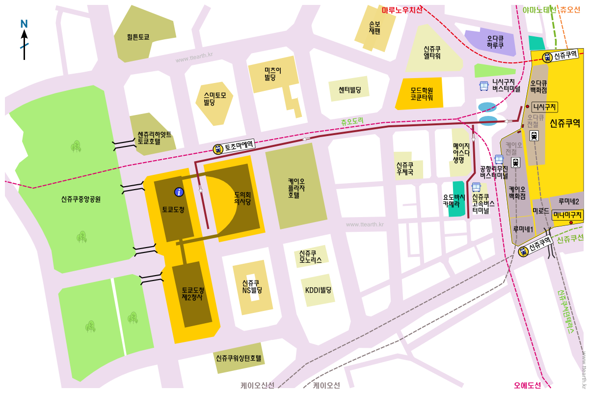 신쥬쿠 지도, Shinjuku Map