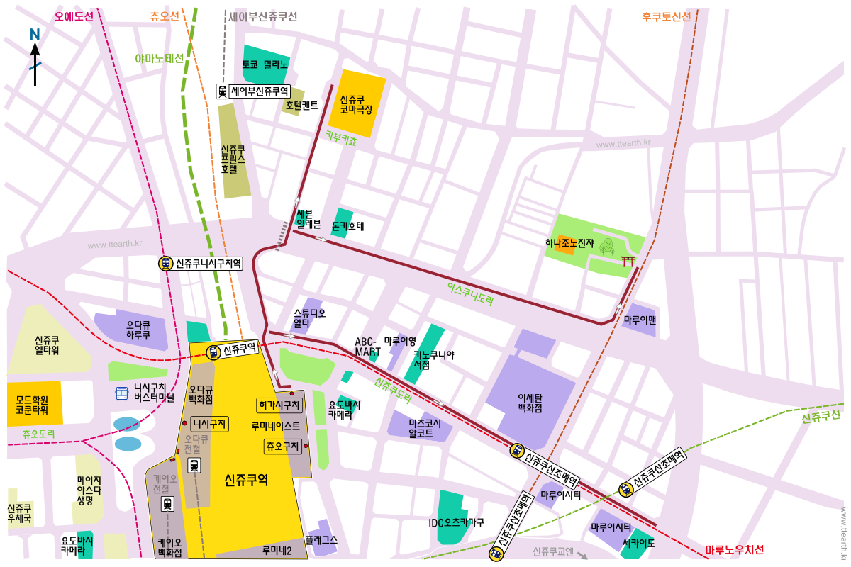 신쥬쿠 지도, Shinjuku Map