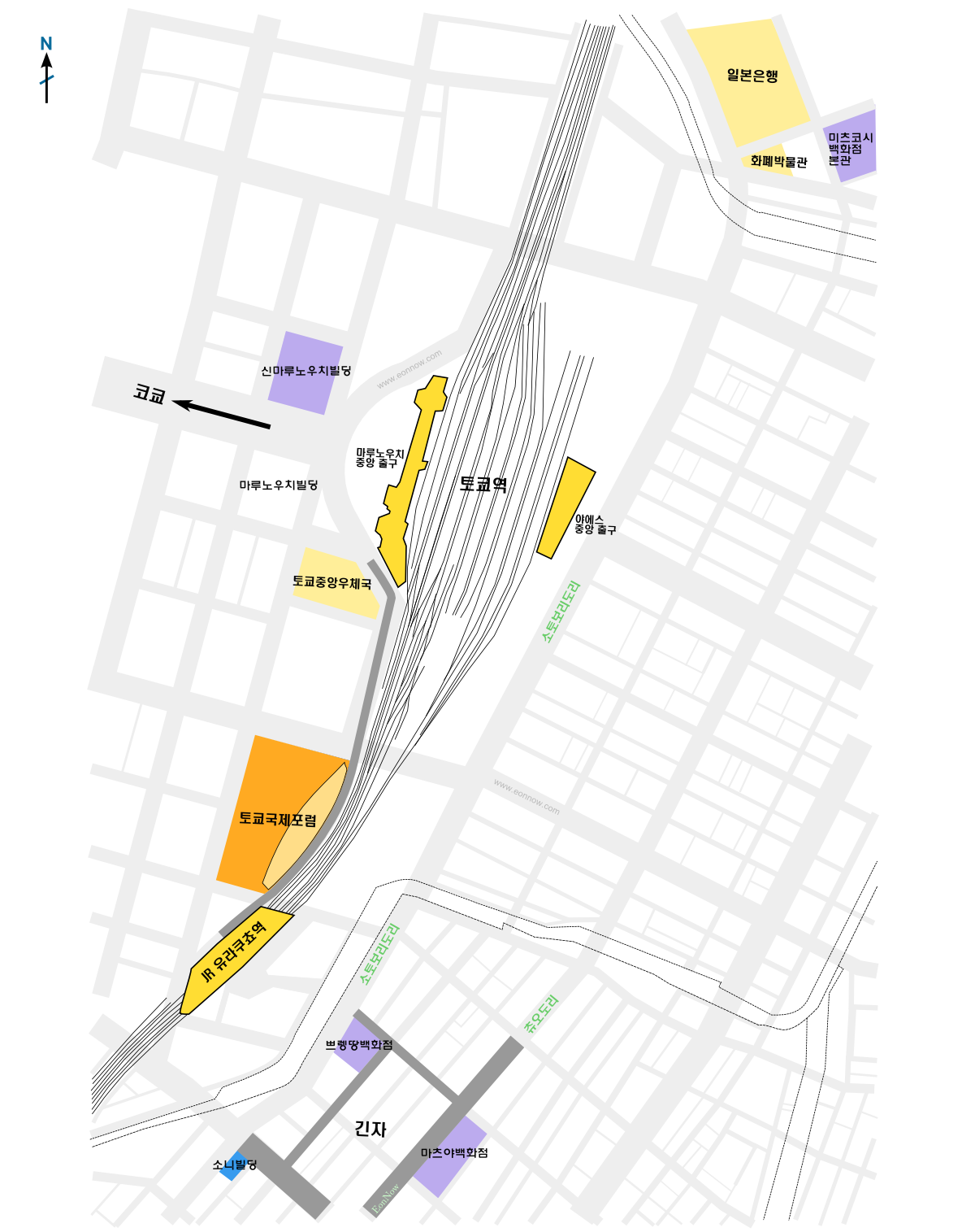 토쿄역 지도, Tokyo Station Map