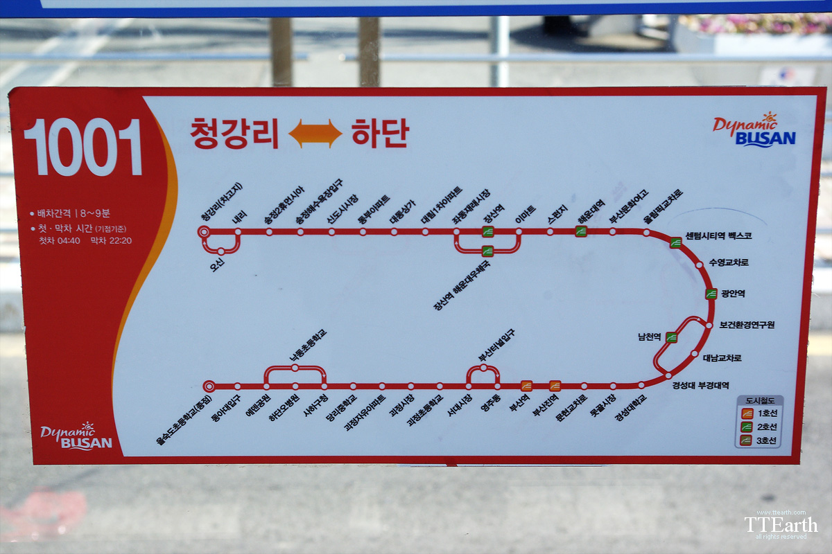 부산 1001번 급행 버스