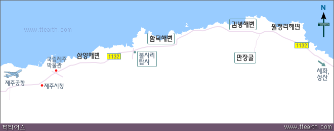 제주 북동부 지도