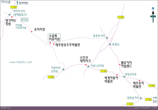 제주 서부 지도