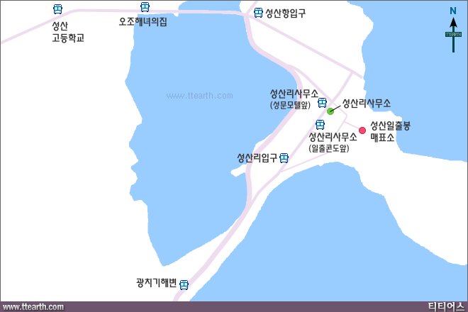 성산 버스 정류장 지도