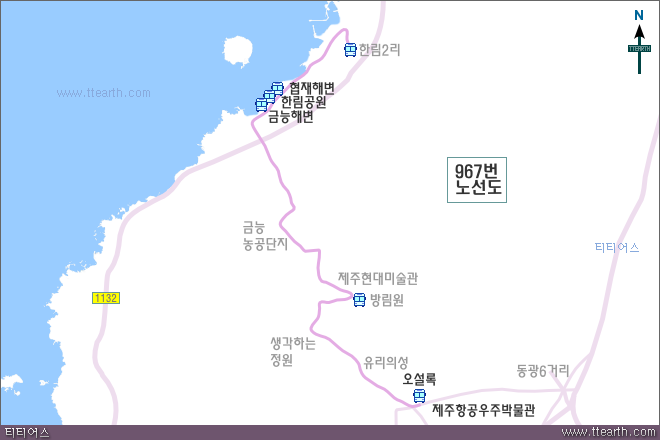 제주 967번 버스 노선도