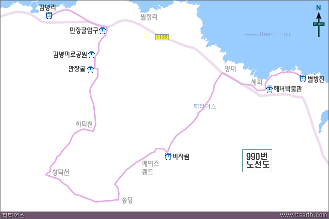 제주 990번 버스 노선도