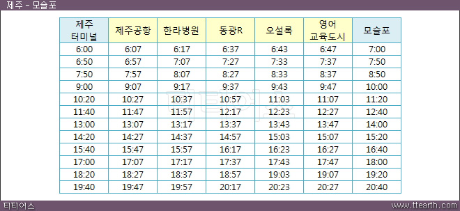 제주 755번 버스 시간표