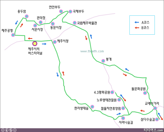 제주 시티 투어 노선