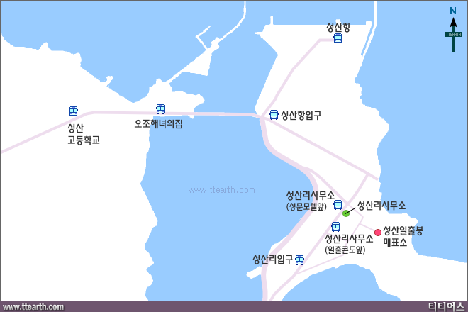 제주 성산항 버스 지도