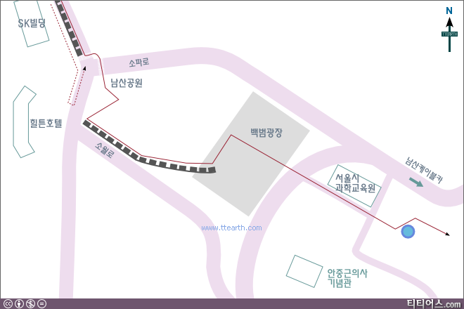 서울 성곽, 남대문 지도