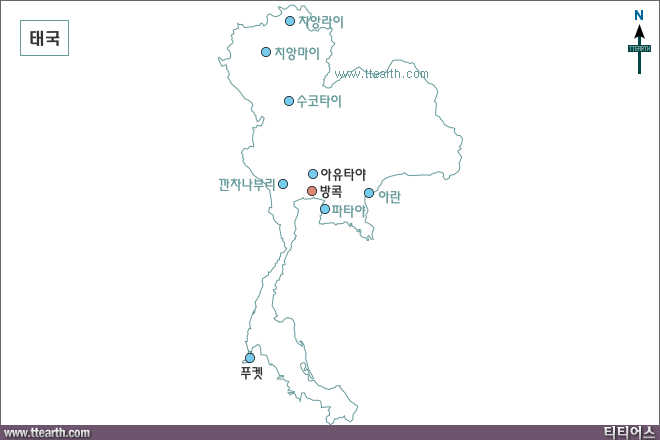 태국 지도