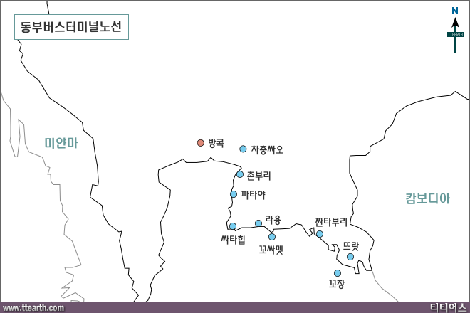 동부 버스 터미널 노선도