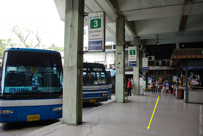 동부 버스 터미널, 파타야행 버스 타는 곳